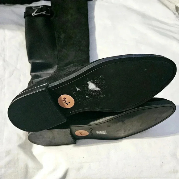 Calvin Klein Rania 2 Womens Faux Suede Dressy Black Knee-High Boots sz7.5US new - Picture 10 of 13